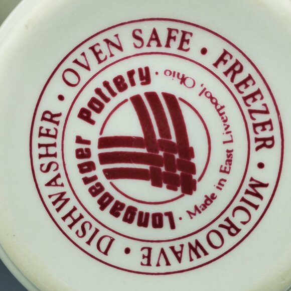 Longaberger Woven Traditions Red Mugs Longaberger Pottery Paprika Red Coffee Cup - Picture 4 of 9